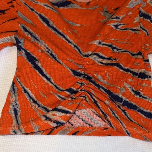 Urban Outfitters Cropped Top Bright Orange Style Tie Die Size S P - Picture 6 of 11